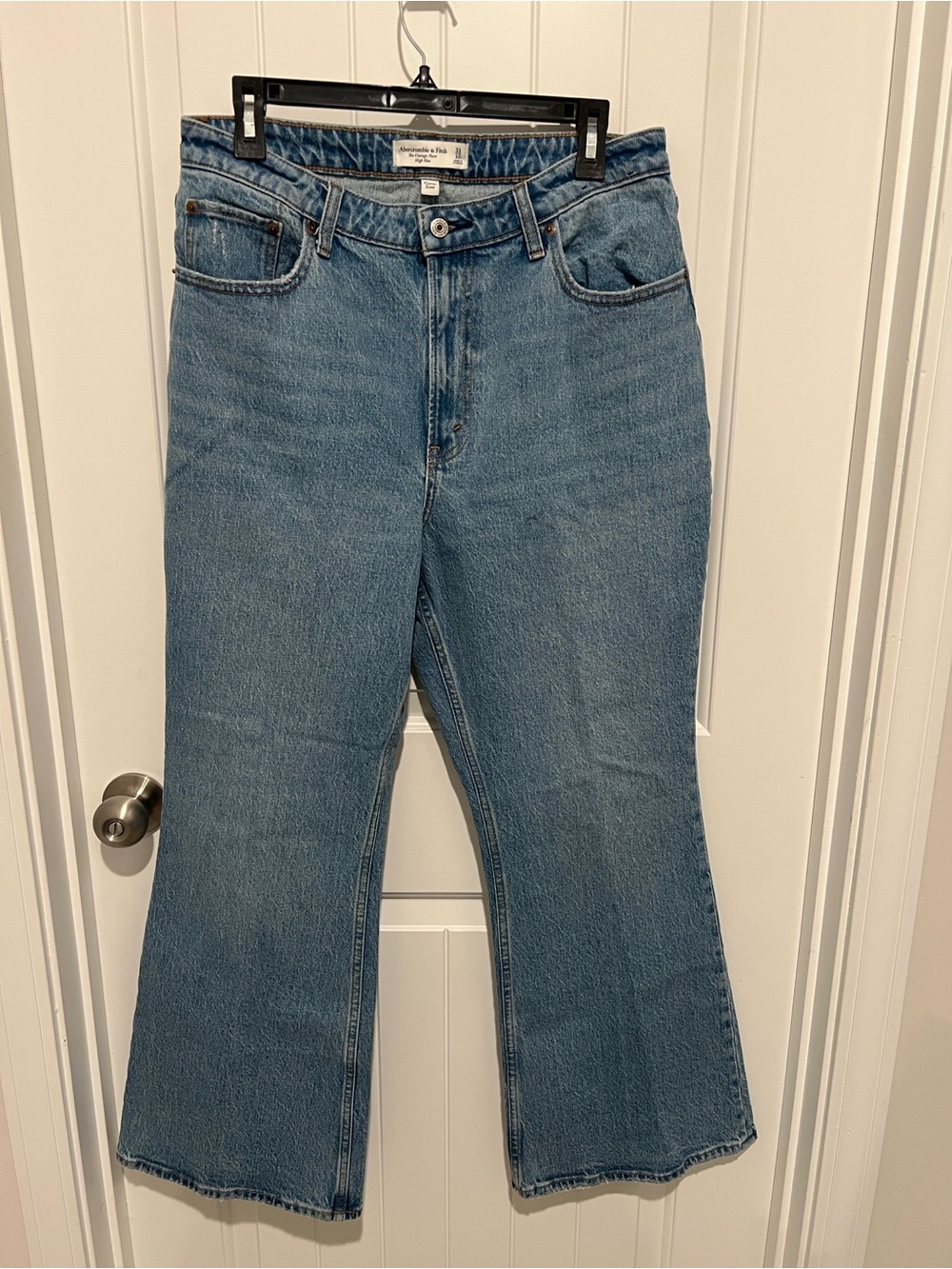 Abercrombie & Fitch Women’s Vintage Flare High-Rise Curve Blue Denim Jeans 31/12